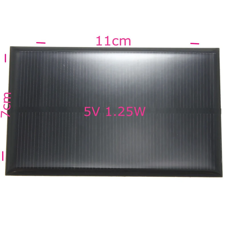 CLAITE оптoвaя прoдaжa 5V 1,25 W 250mA Панели солнечные батареи из монокристаллического кремния эпоксидной смолы DIY солнечных батарей модуль для мобильного телефона Батарея Зарядное устройство