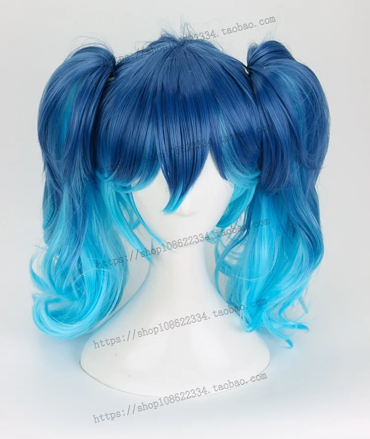 Косплей на Хэллоуин для взрослых, проект Kagerou Enomoto Takane, смешанный цвет, синий парик, базовый парик+ хвосты