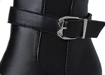 Aleafalling/женские ботинки изящная простая обувь на молнии с пряжкой кожаная высоком