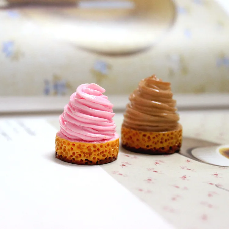 10 шт./лот Новое поступление каваи смола цельный леденец шоколадный торт 25 мм