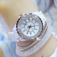 luxury womens quartz watches diamond fashion woman dress watch white ceramic bracelet wristwatch ladies clock relogio feminino