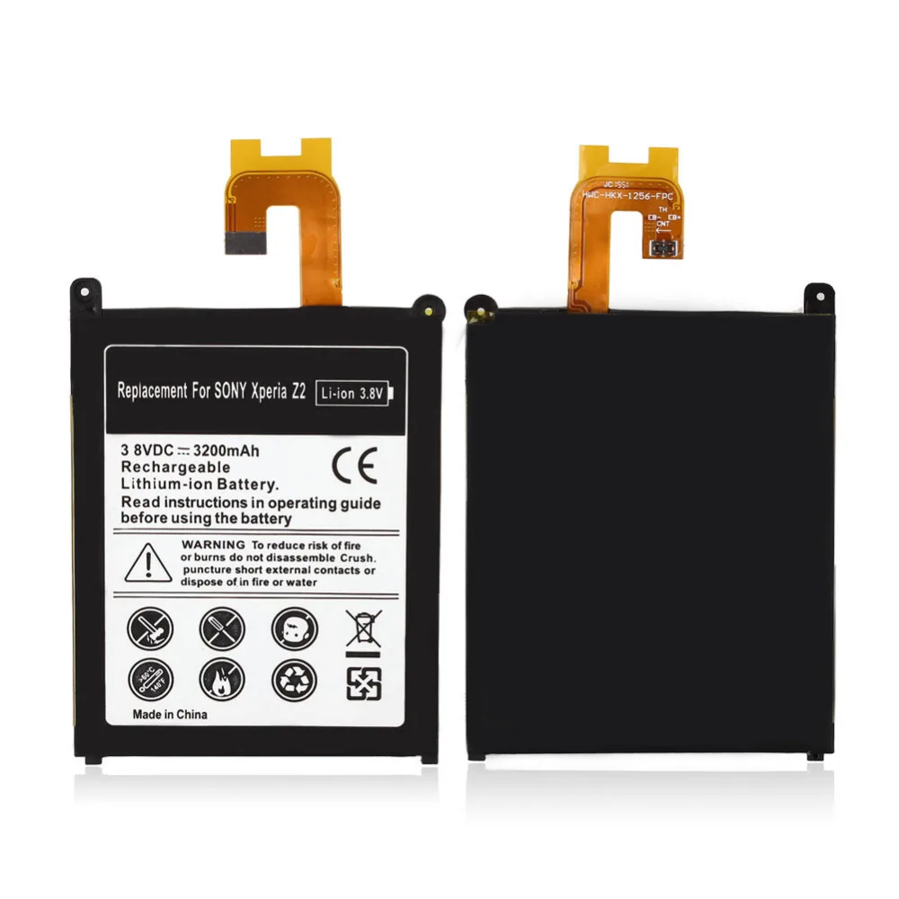 Перезаряжаемый литий ионный аккумулятор большой емкости 3200 мАч для Sony Xperia Z2 L50t