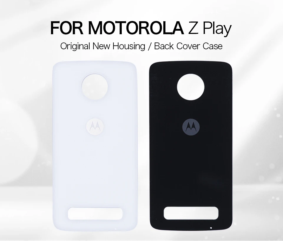 Задняя крышка для Motorola Moto Z Play XT1635 на батарею черный белый