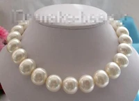 free shipping stunning large 19mm baroque white necklace of south sea pearl necklace