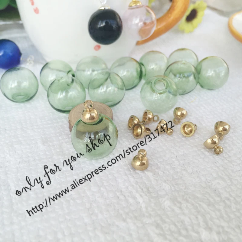 Потрясающе! 30 компл./лот 16 ммбол 4 мм открытый стеклянный шар пузырь и базовая