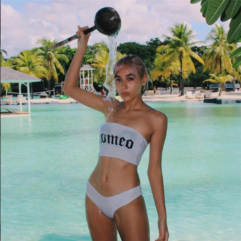 2018 мода два цвета с открытыми плечами буквенным принтом Повседневный жилет без