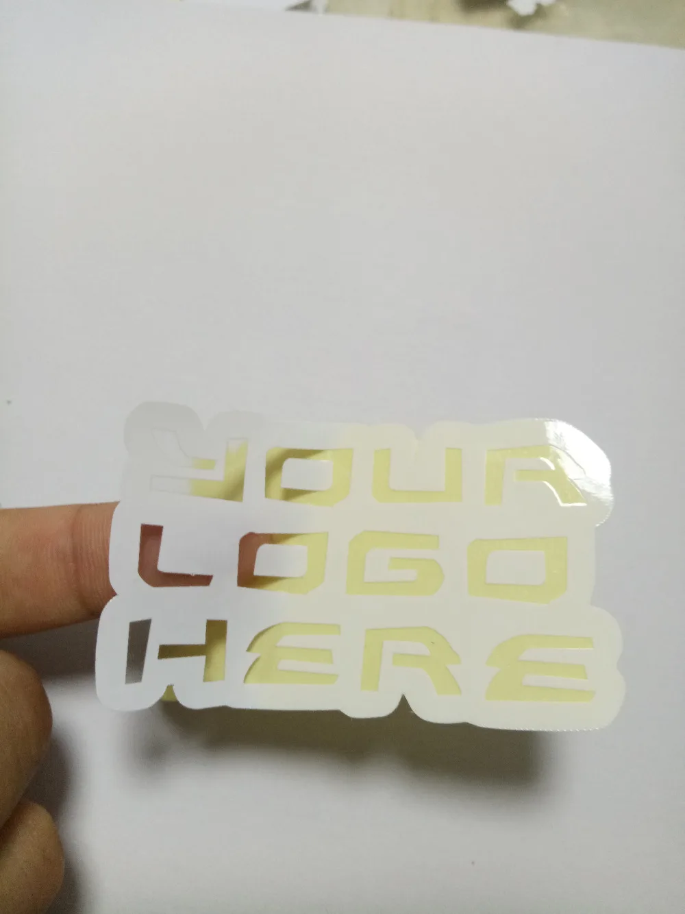 

white spot color printing/sticker label custom