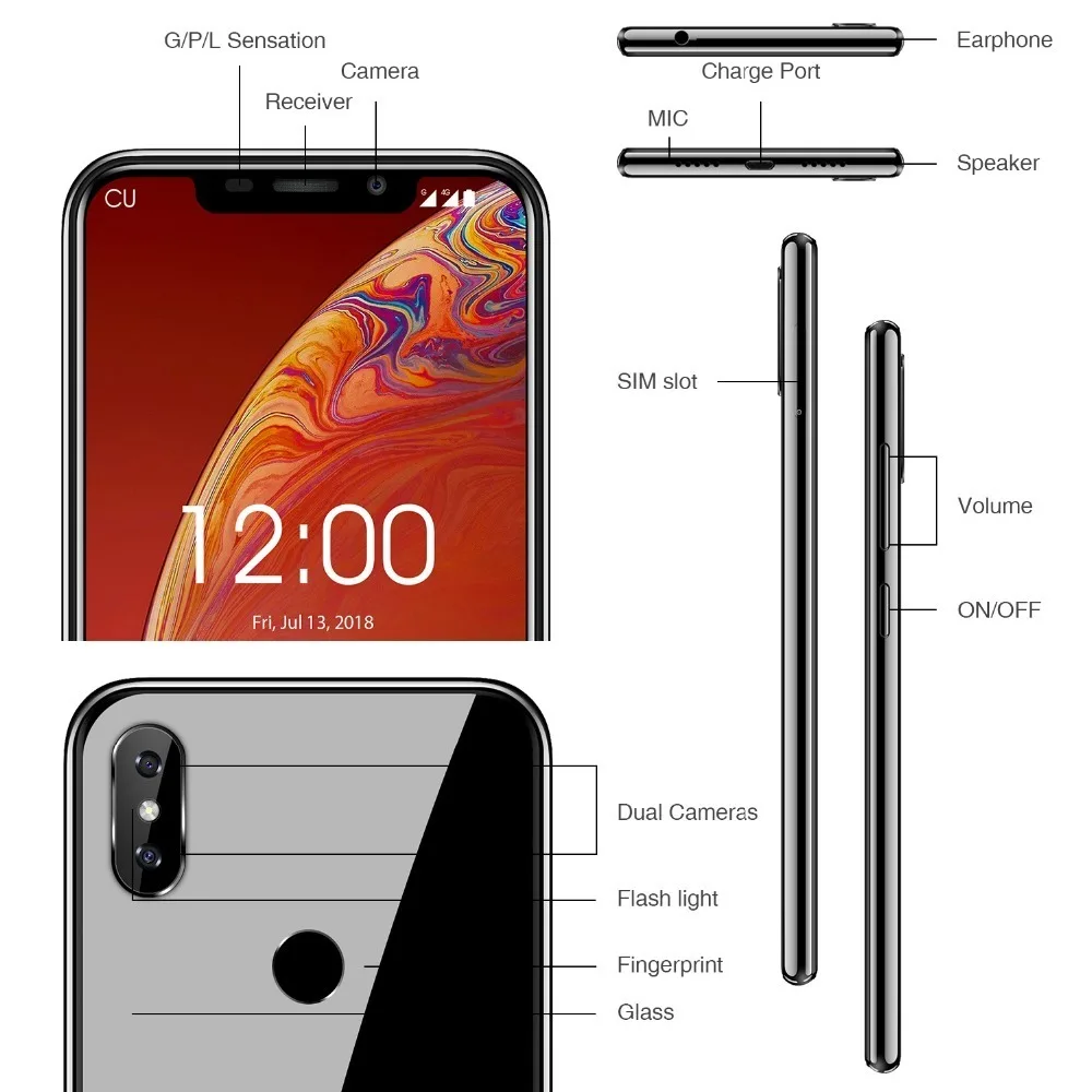 OUKITEL C13 Pro 5G/2 4G wifi Android 9 0 мобильный телефон 6 18 "2 ГБ + 16 Гб MT6739 четырехъядерный