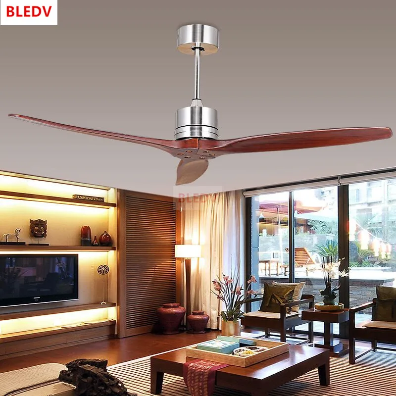 Современный потолочный вентилятор в скандинавском стиле с 3 деревянными