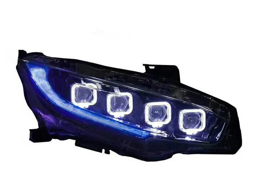 Стайлинга автомобилей головной светильник для Honda Civic 10th 2016 2017 2018 HID светодиодный s