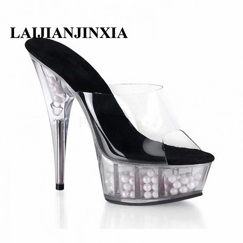 

15cm High-Heeled Slippers Nightclub Pole Dancing Shoes Sexy Dance Shoes High Heels Nightclub Slippers Women's Shoes