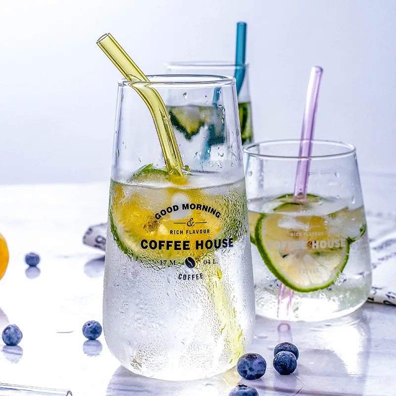 6 шт. ручная работа здоровая трубочка для стаканов Экологичное стекло прямой