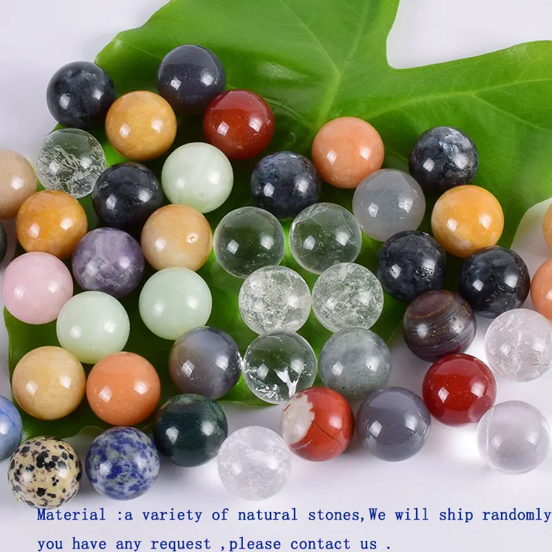 100 г хрустальный шар бусина без отверстий 18 мм натуральный камень Смешанная Сфера