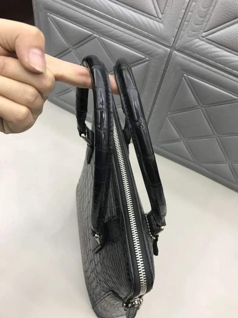 Вертикальный дизайнерский портфель для бизнесменов из натуральной кожи