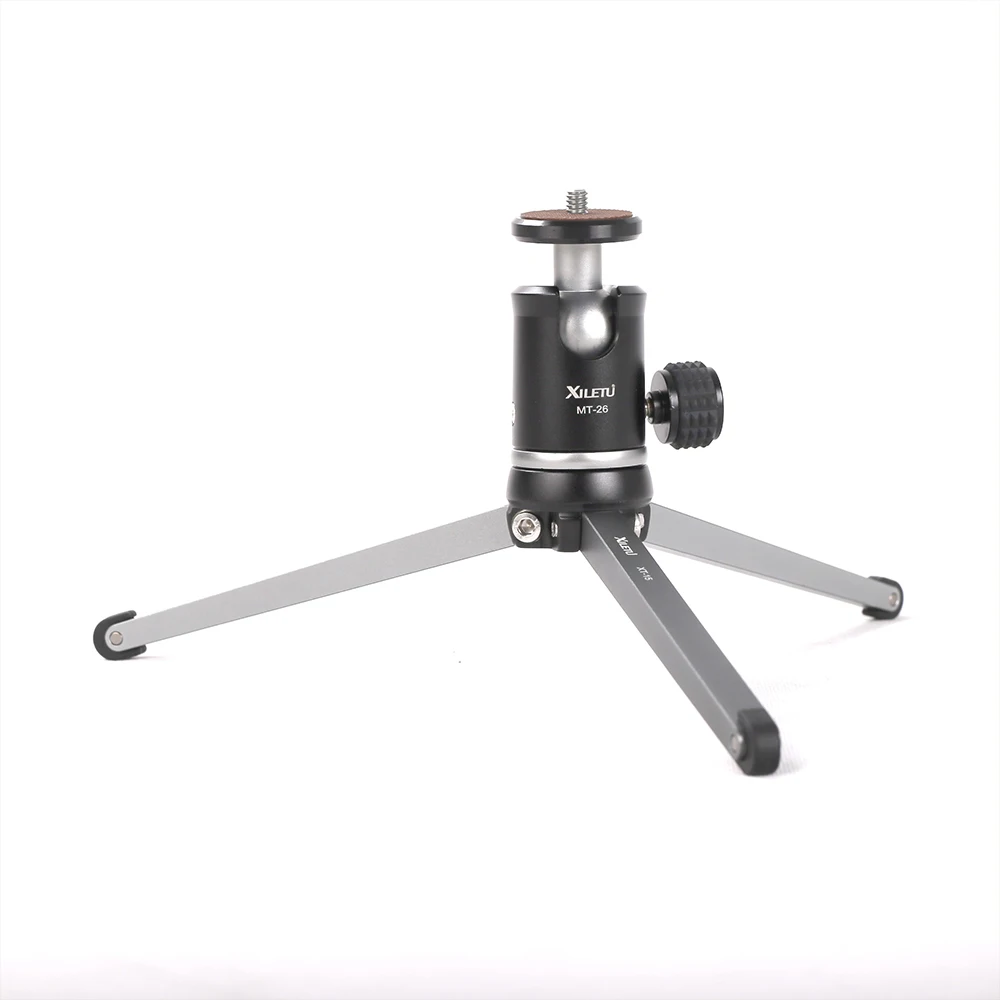 XILETU MT26+ XT15 подшипник Настольный кронштейн мини настольный штатив и шаровая Головка Высокая для DSLR камеры беззеркальная камера смартфон