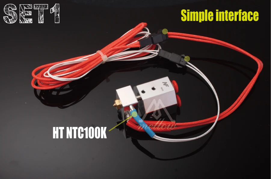 Мягкий цельнометаллический hotend простой сменный комплект для печати peek PA нити для E3D V6 titan AQUA водяное охлаждение 3D принтер экструдер