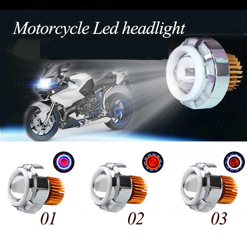 12v 15w мотоциклетный головной светильник светодиодный лампочка 6500K 1800LM мото