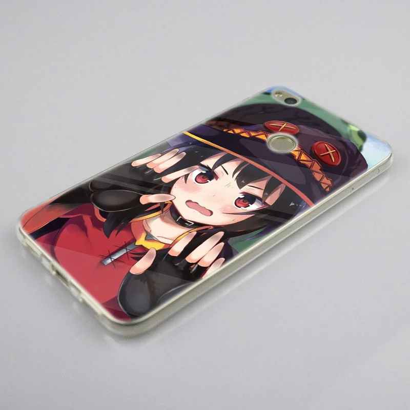 Силиконовый чехол с аниме Konosuba Megumin для Huawei NOVA 3 3i 4 Honor 7A Pro 7S 6X 7X 8X 8 9 10 Lite Play View 20