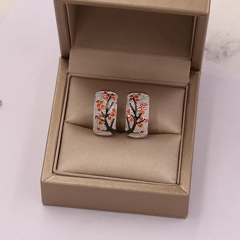 Женские серьги-гвоздики U-образной формы с фианитом | Украшения и аксессуары