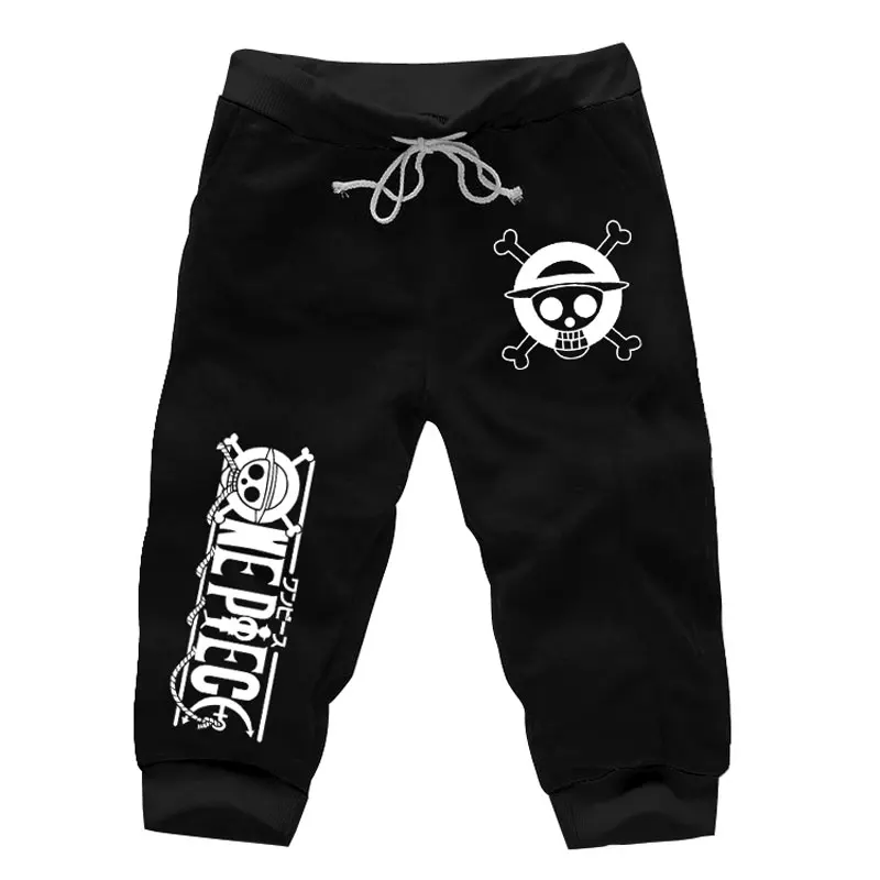 

Аниме One Piece Luffy Trafalgar Law Ace, белая борода, искусственный хлопок, повседневные короткие шаровары, женские спортивные брюки