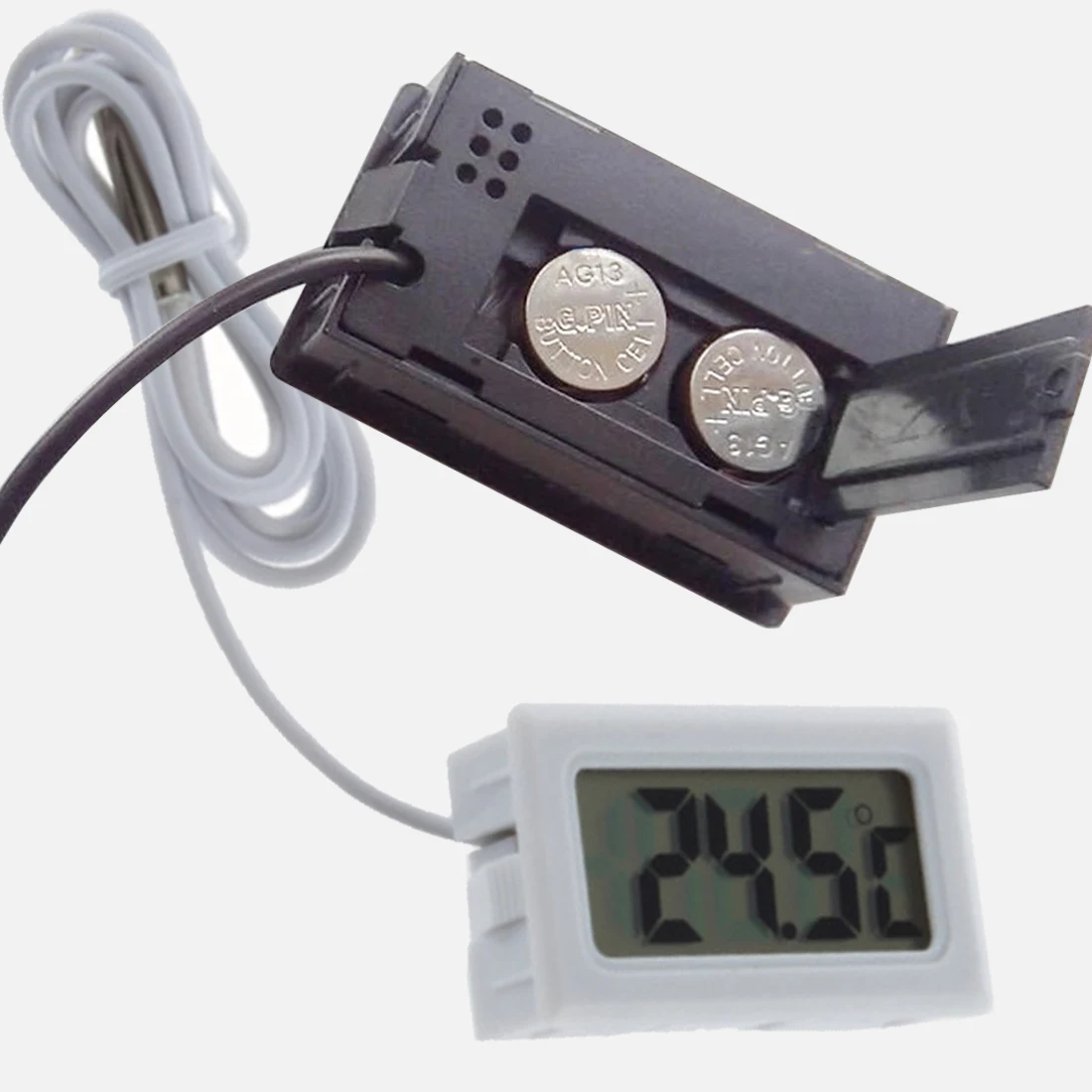 LCD Digital Thermometer Temperature Indoor Convenient Sensor Gauge Instruments 1 M Cable | Инструменты