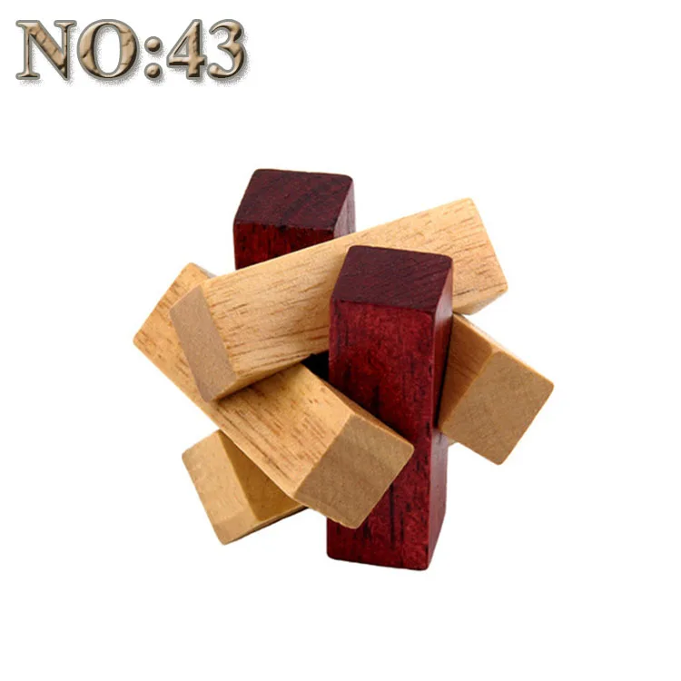 43 53 вида 3D деревянные игрушки-головоломки игра блокированный куб головоломка обучающая игрушка для детей Строительный набор блок модель 29-53 - Цвет: 43