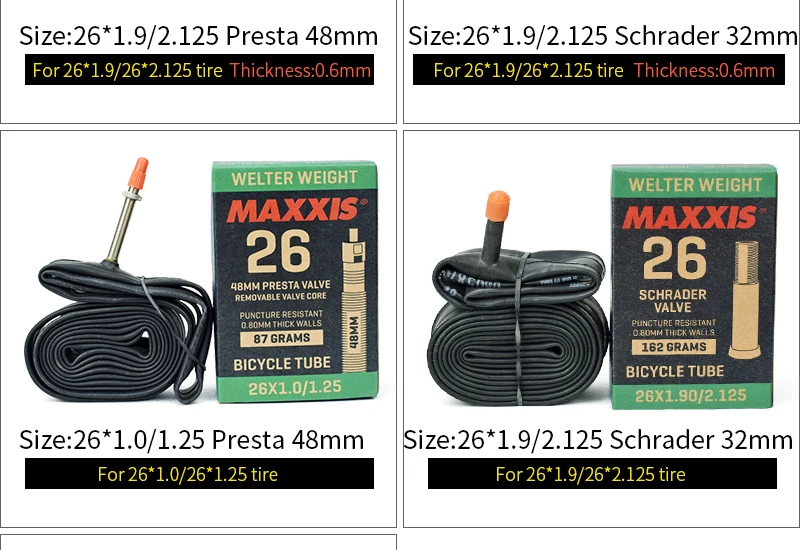 Ультралегкая велосипедная внутренняя труба MAXXIS, все размеры 20, 26, 27,5, 29, 700C, AV, FV, ударопрочная, MTB, дорожный велосипед, внутренние трубы, камера, шина