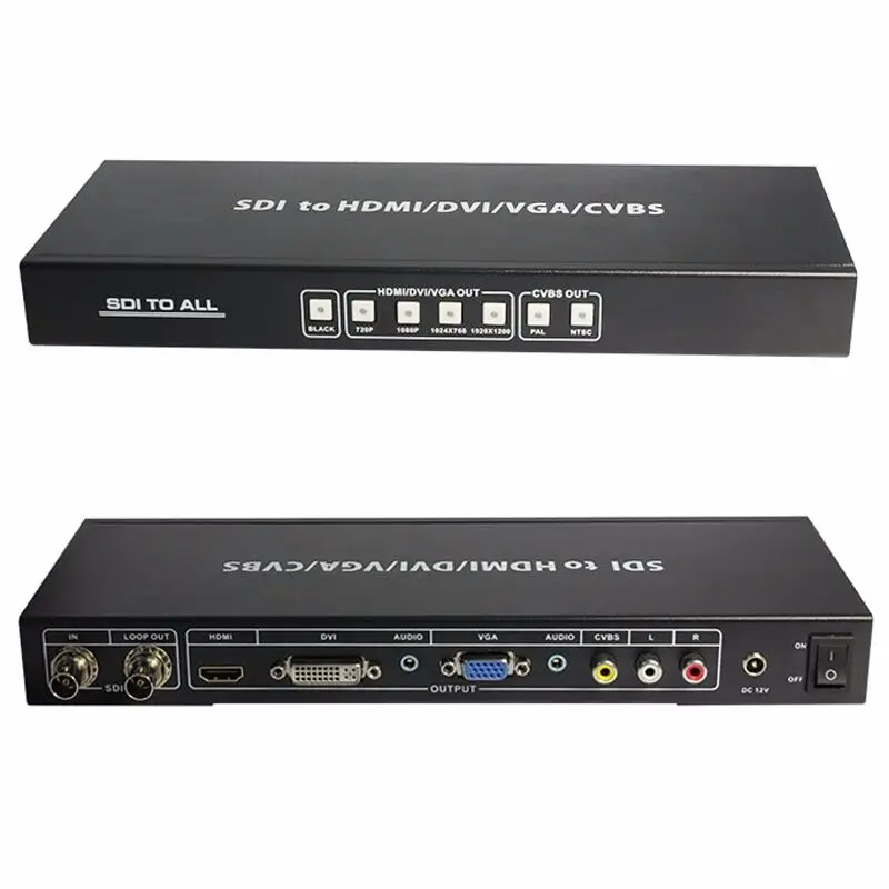 Аналоговый преобразователь SDI все SD HD 3G с выходом к HDMI DVI VGA CVBS Аудио Сплиттер