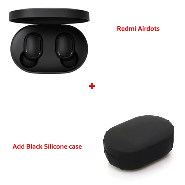 With Black case Xiaomi Redmi Airdots Xiaomi беспроводные наушники Голосовое управление Bluetooth 5,0 шумоподавление управление - Цвет: With Black case