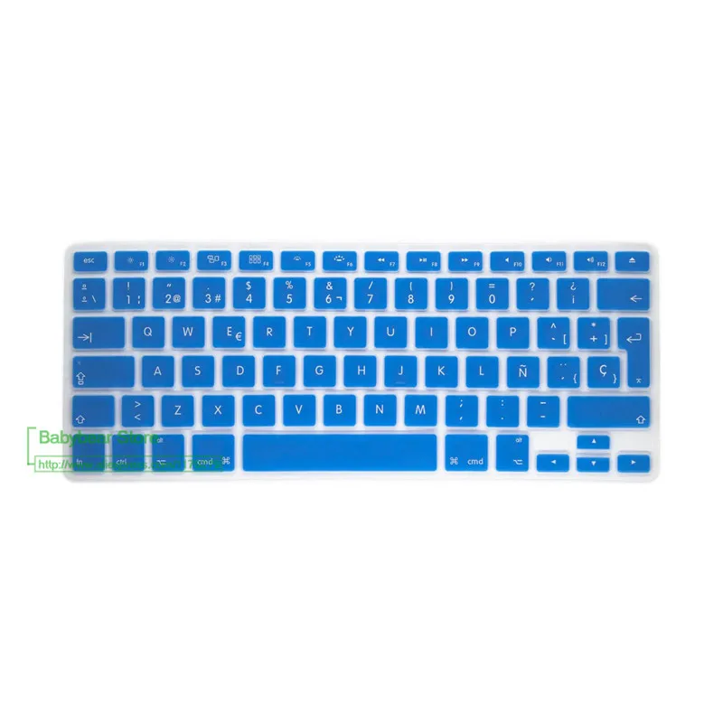 Новинка Силиконовая испанская клавиатура чехол для Macbook Air Pro 13 15 17 протектор для Mac book клавиатура испанская Испания ЕС