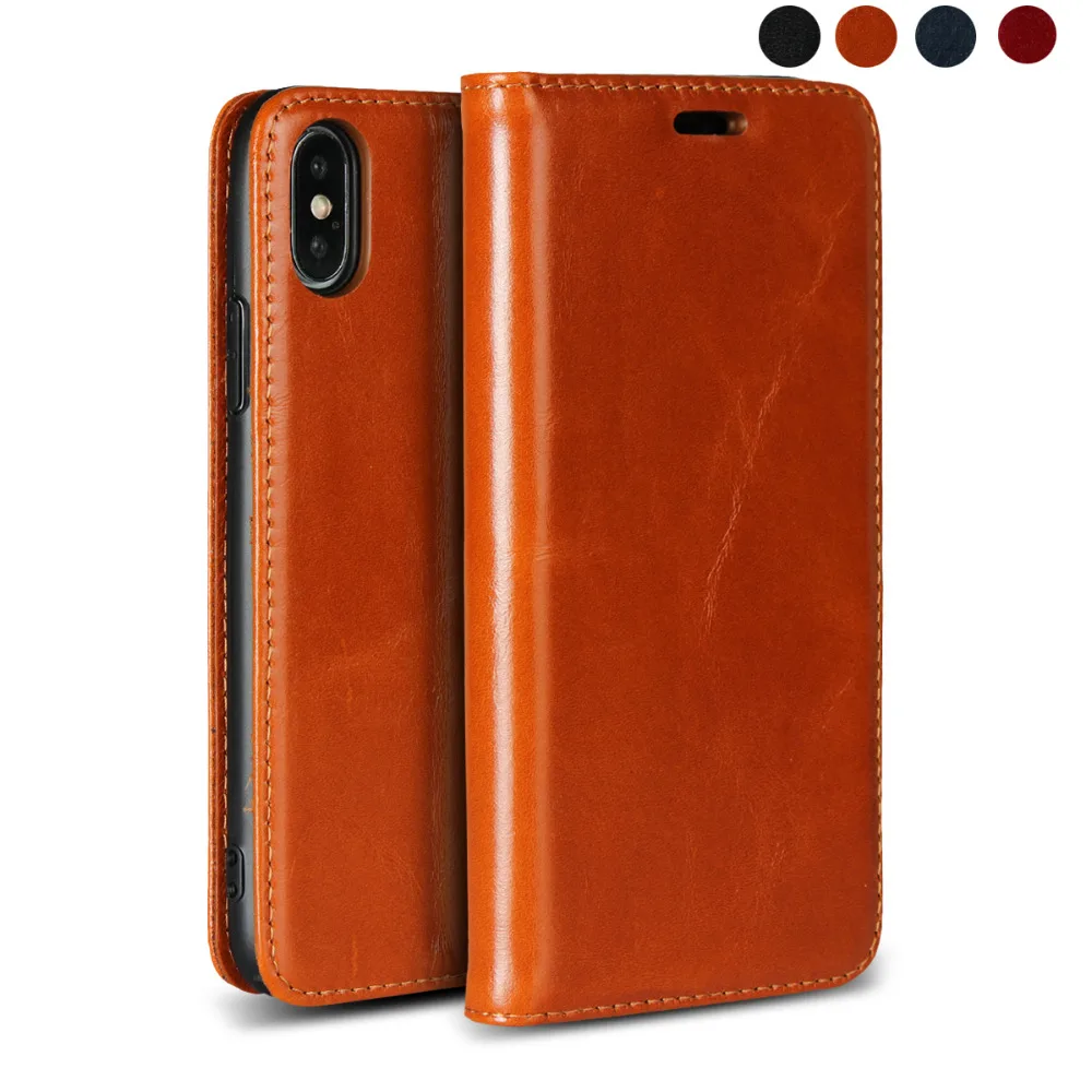 Классический чехол LUCKBUY из натуральной кожи с полным покрытием для Apple iPhone X XR XS MAX