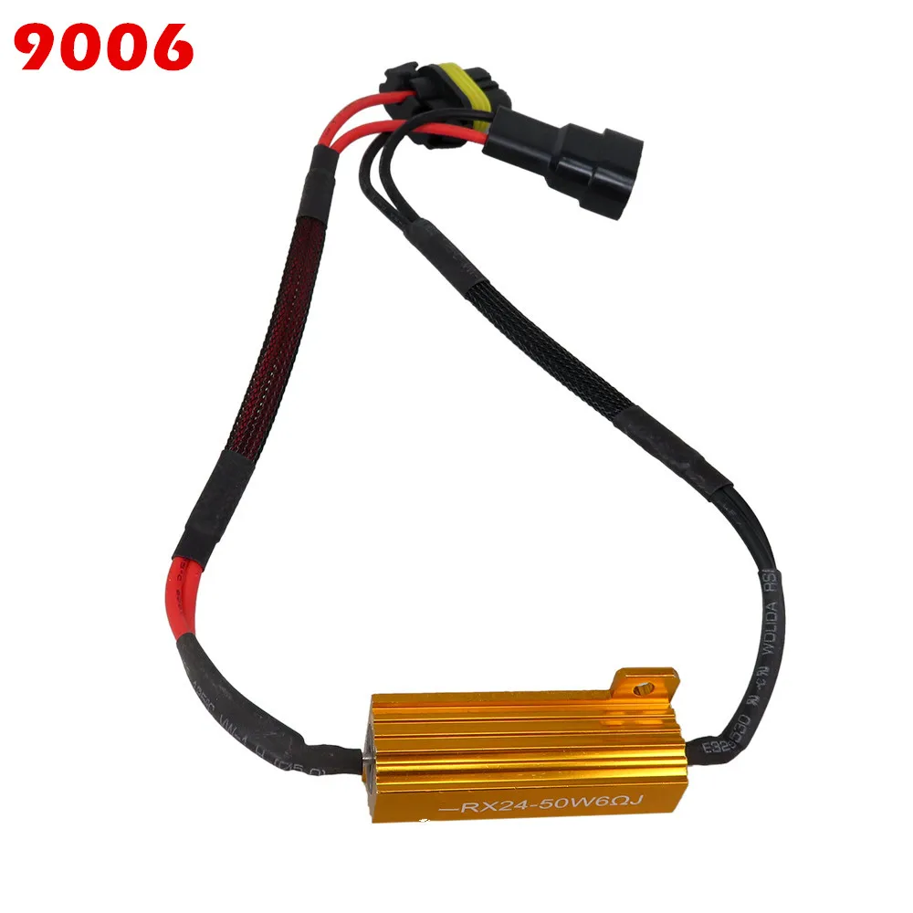 Wljh 2x H7 H8 9005 9006 светодио дный 50 Вт 6Ohm нагрузочного резистора Fix Hyper вспышки ошибка