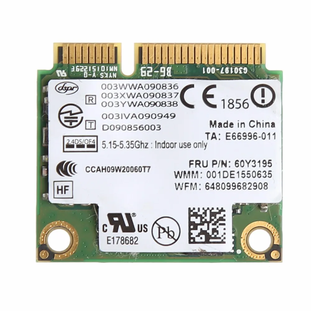 Двухдиапазонная 300M 2 4 + 5G беспроводная Wi Fi PCI E карта для Intel Advanced N WiMAX 6250 IBM For Lenovo FRU