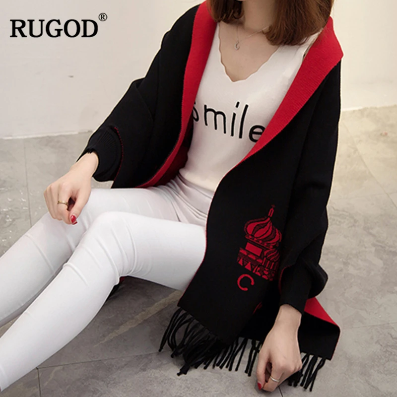 RUGOD Female O-Neck Open Stitch Sweater 2018 Autumn New Casual Appliques Knitted Batwing Sleeve Cardigans For Women Sueter Mujer |