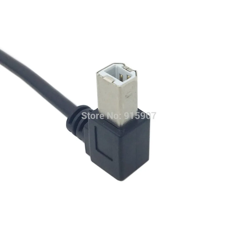 Jimier Удлинительный кабель с левым углом 90 градусов USB Тип B штекер гнездо винтами