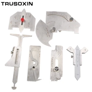 Новинка 6 шт. сварочный манометр для проверки сварки сварочный манометр для проверки шва шарикфилекороны Поворотная линейка градусные Угловые измерительные наборы комбинированный комплект