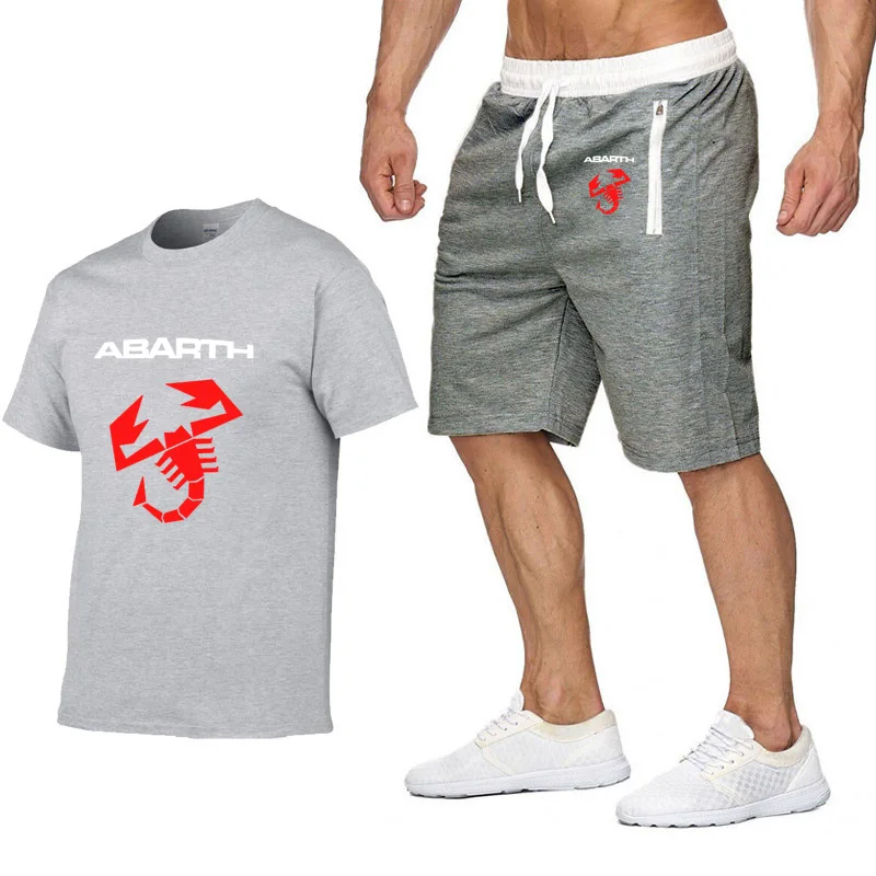 Мужская рубашка с коротким рукавом автомобиль Abarth логотип летняя мужская
