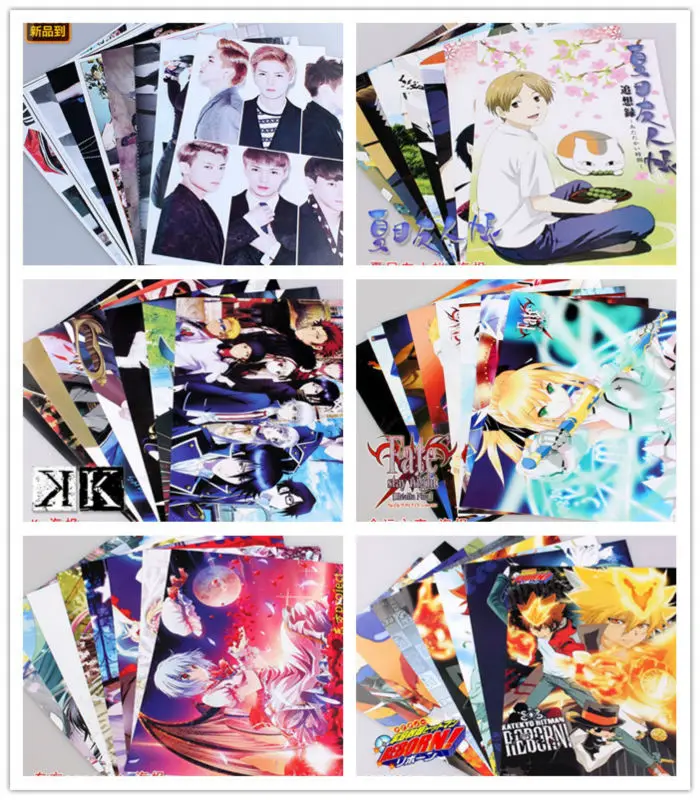 8 шт./компл. Hitman Reborn TouHou проект Fate stay night Yuujinchou K постер Аниме партия постеров для