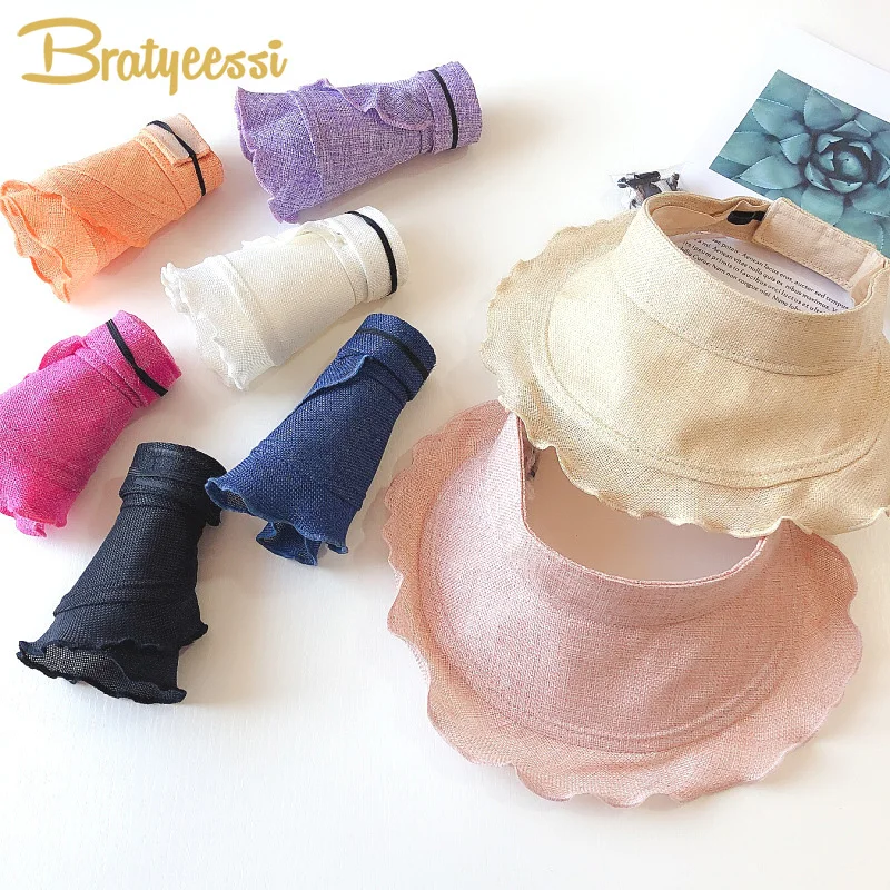 Шляпа для маленьких девочек летняя Складная пляжная кепка с козырьком Детская