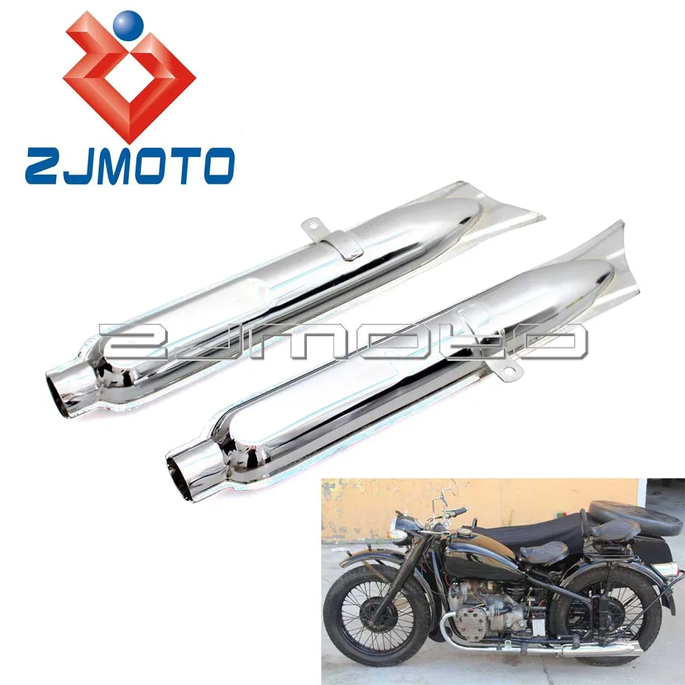 1 пара выхлопной глушитель для мотоцикла BMW K750 M1 M72 R71 R12 CJ Dnepr MT12 выхлопные трубы с