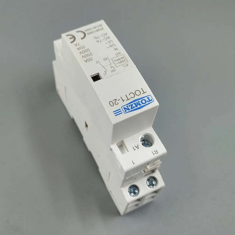 Модульный контактор TOCT1 2P 20A 1NC 1NO 220V/230V 50/60HZ Din rail бытовой ac | Строительство и ремонт