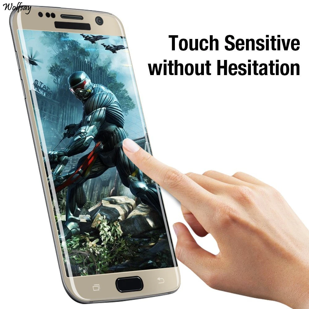 1 шт. для закаленного стекла Samsung Galaxy S7 Edge защита экрана 3D изогнутое Полное стекло