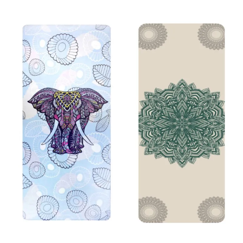 Нескользящее тканевое полотенце ультратонкий складной мягкий коврик для йоги с