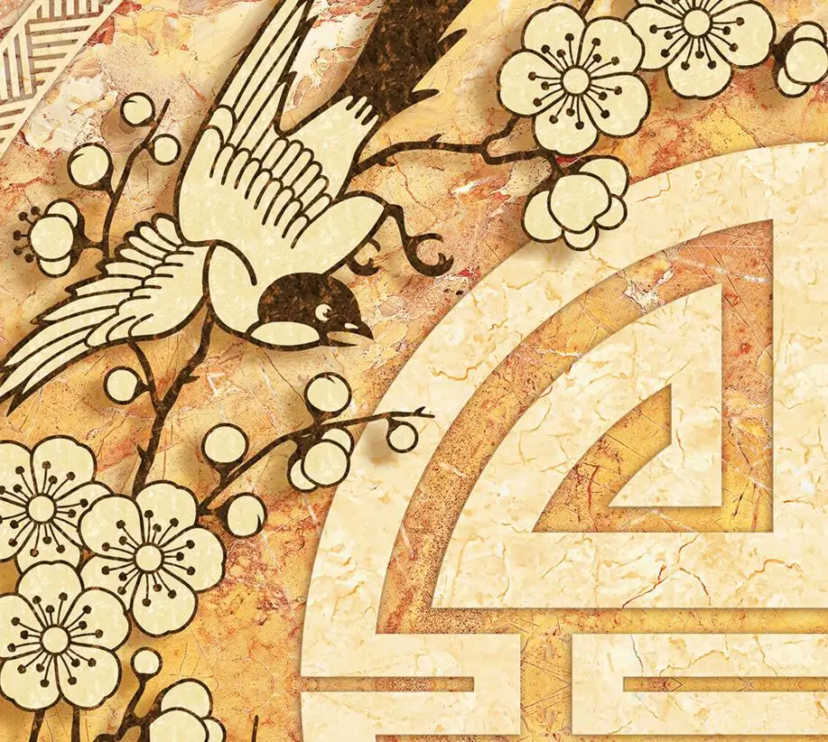 Китайские классические обои для пола 3d мраморные на заказ виниловые