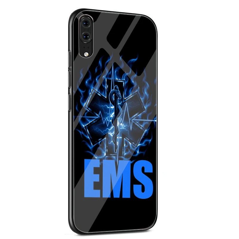 Пожарный EMS спасательный чехол стекло для Huawei P30 P10 P20 Pro P Smart Mate 10 20 Lite Y6 Y9 Honor 7A 8X 9