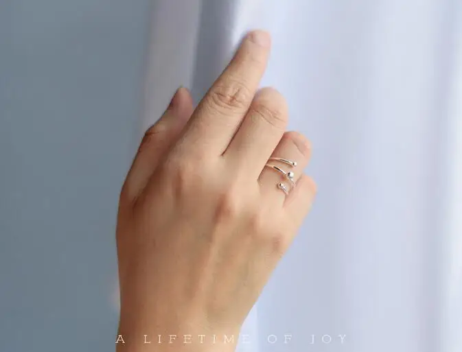 Реальное. Многослойные кольца для женщин из стерлингового серебра 925 пробы