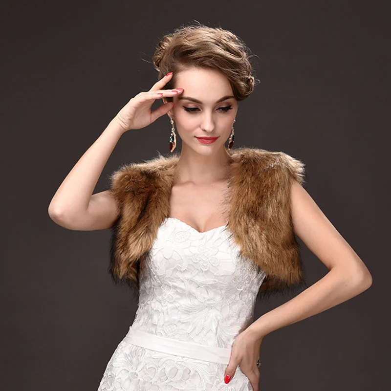1 шт. свадебная шаль из искусственного меха бесплатная доставка|evening bolero|bridal wrapsfaux