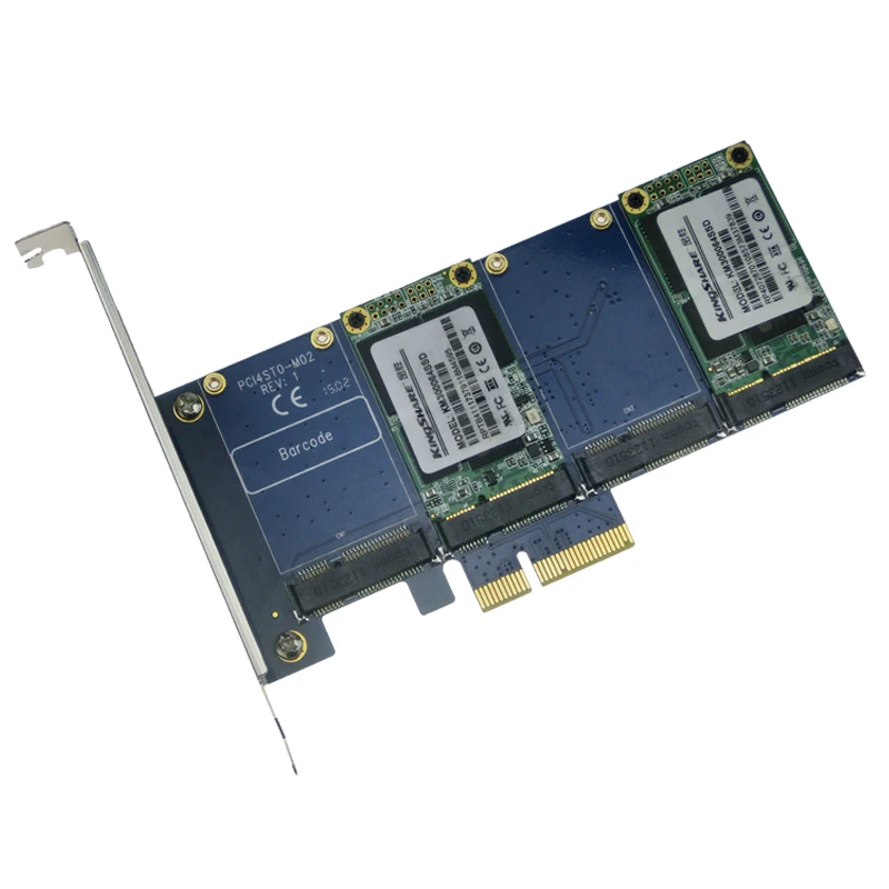 (4x) mSATA к PCIe (x4/x8/x16) слот поддерживается с RAID PCI-e контроллер карты для рабочего стола