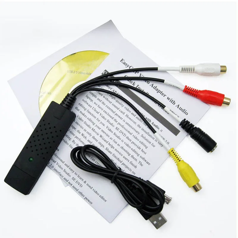 Новый USB 2.0 DC60 ТВ DVD VHS Видео Захват Адаптер видео AV Аудио Карты Захвата S244|easycap usb