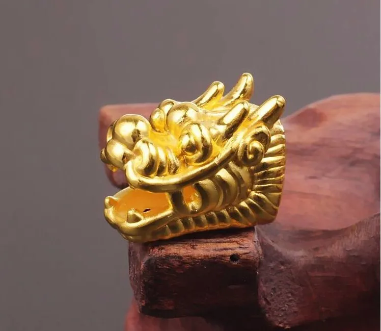 

Чистое 999 24K желтое золото кулон дракон кулон